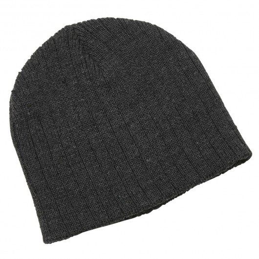 Heather Knit Beanies Black Heather